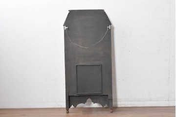 ヴィンテージ　1980年頃　モロッコ　エキゾチックな建物風扉付きウォールミラー　(R-089346)