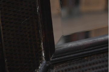 アジアンヴィンテージ　1980年頃　バリ　編み込み模様が印象的なウォールミラー　(R-089354)