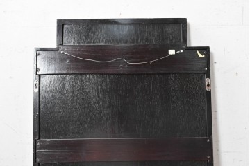 アジアンヴィンテージ　中国　縁起物の桃と蝶が描かれたミラーウォールアート　(R-089356)