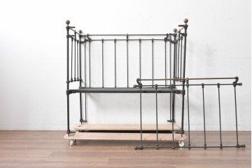フランスアンティーク　組み立て式ベビーベッド　※ディスプレイ用　(R-089361)