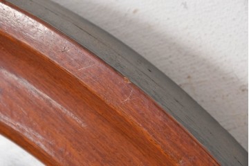 フランスヴィンテージ　1960年頃　マホガニー材　オーバル型ウォールミラー　(R-089374)