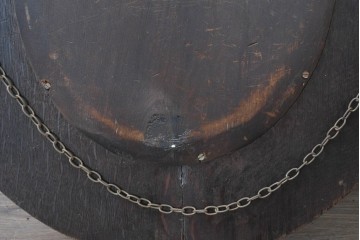 オランダアンティーク　1920年頃　オーク材　アカンサス模様の彫刻フレームが美しいウォールミラー　(R-089376)