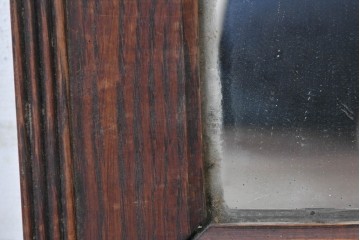 イギリスアンティーク　1930年頃　オーク材　木目を活かしたフレームがクラシカルなウォールミラー　(R-089379)