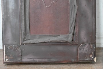 イギリスヴィンテージ　立体感のある装飾が施されたウォールミラー　(R-089380)