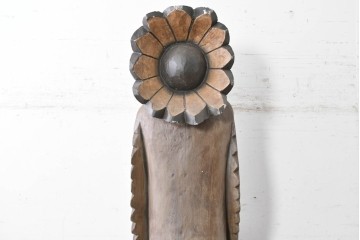  新古品　バリ島　特注製作品　高さ約2mのシガーストアインディアンの大型オブジェ　(R-089383)