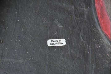  新古品　バリ島　特注製作品　高さ約2mのシガーストアインディアンの大型オブジェ　(R-089384)