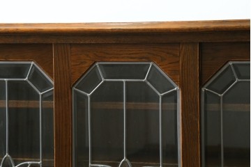 中古　美品　三越家具 COUNTRY HOUSE(カントリーハウス) Brugge(ブルージュ)　ステンドグラス扉が上品なサイドボード　(R-089387)