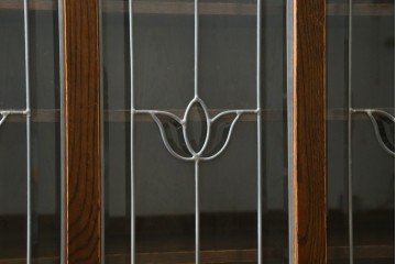 中古　美品　三越家具 COUNTRY HOUSE(カントリーハウス) Brugge(ブルージュ)　ステンドグラス扉が上品なサイドボード　(R-089387)