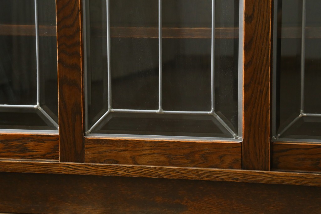 中古　美品　三越家具 COUNTRY HOUSE(カントリーハウス) Brugge(ブルージュ)　ステンドグラス扉が上品なサイドボード　(R-089387)