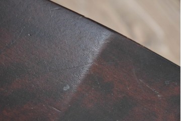 中古　北海道民芸家具　波打つデザインの背もたれが印象的なダイニングチェア　(R-089397)