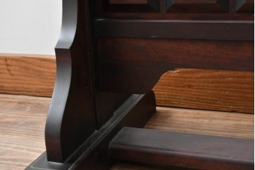 中古　民芸家具　落ち着いた色合いと端正な佇まいが上品な姿見　(R-089398)