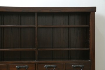 中古　美品　水屋箪笥　格子戸の意匠が趣深いサイドボード　(R-089400)
