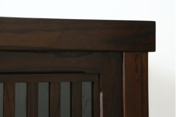 中古　美品　水屋箪笥　格子戸の意匠が趣深いサイドボード　(R-089400)