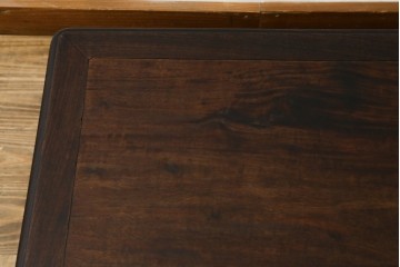 和製アンティーク　希少なシンプルデザイン　唐木　丸みのあるフォルムが空間に馴染む座卓　(R-089404)