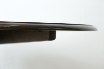 中古　美品　北海道民芸家具　HM4721　樺材　挽物脚が上品でクラシカルな丸テーブル　(R-089407)