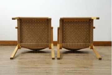 中古　arflex(アルフレックス)　NT SLIM(エヌティースリム)　アームチェア2脚セット　定価(2脚合計)約15万2千円　(R-089419)