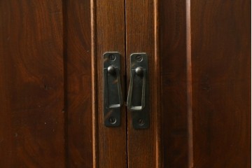 和製アンティーク　両面使いの上手物!!　タモ材×欅材　間仕切りにもなるカウンターキャビネット　(R-089428)