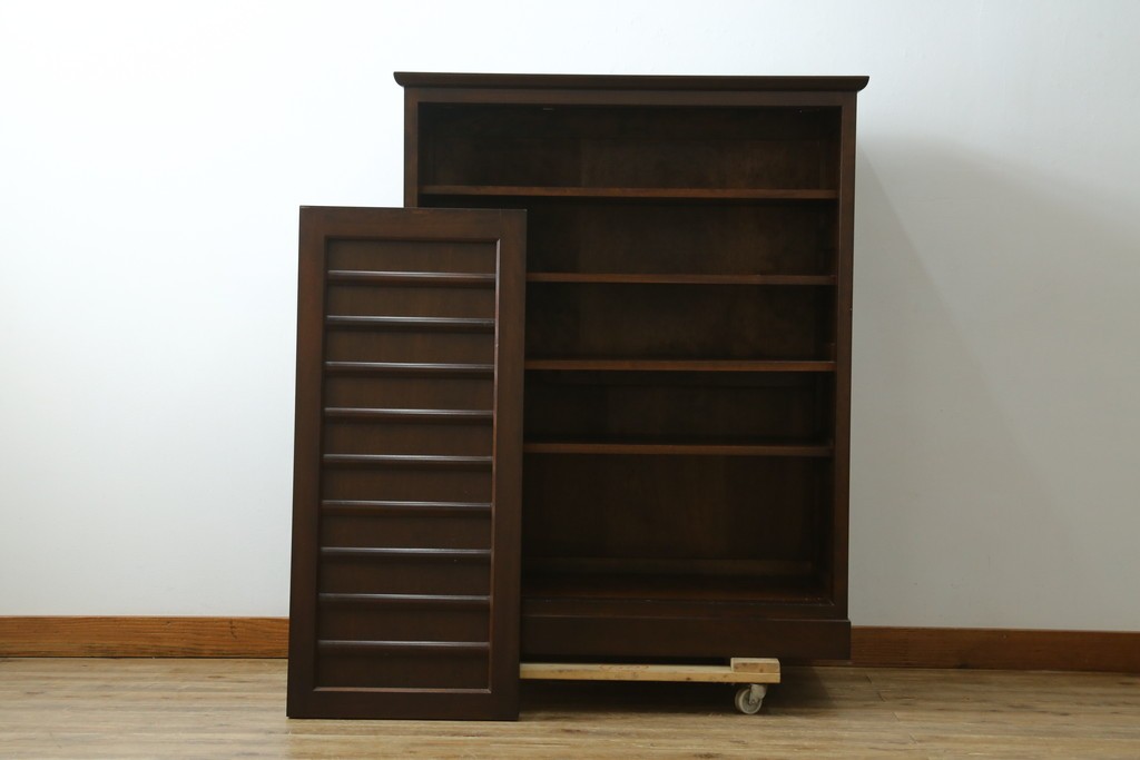 中古　美品　松本民芸家具　深みのある色合いと横桟扉が趣深い下駄箱　(R-089430)