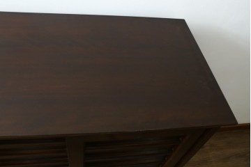中古　美品　松本民芸家具　深みのある色合いと横桟扉が趣深い下駄箱　(R-089430)