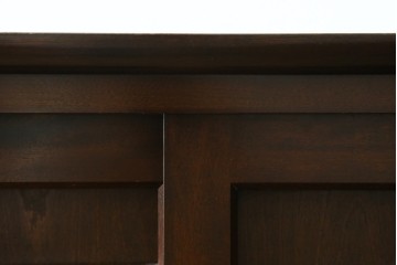 中古　美品　松本民芸家具　深みのある色合いと横桟扉が趣深い下駄箱　(R-089430)
