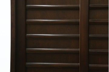 中古　美品　松本民芸家具　深みのある色合いと横桟扉が趣深い下駄箱　(R-089430)