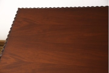 中古　マホガニー材　アンティーク調の優美な両袖デスク　(R-089432)