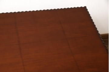 中古　マホガニー材　アンティーク調の優美な両袖デスク　(R-089432)