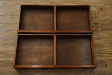 中古　マホガニー材　アンティーク調の優美な両袖デスク　(R-089432)