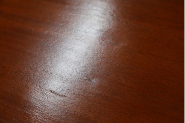 中古　マホガニー材　アンティーク調の優美な両袖デスク　(R-089432)