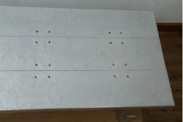 中古　HALO(ハロ)　HALO BOSTON COFFEE TABLE 1200　無骨なアルミの質感が魅力のローテーブル　定価約18万円　(R-089439)