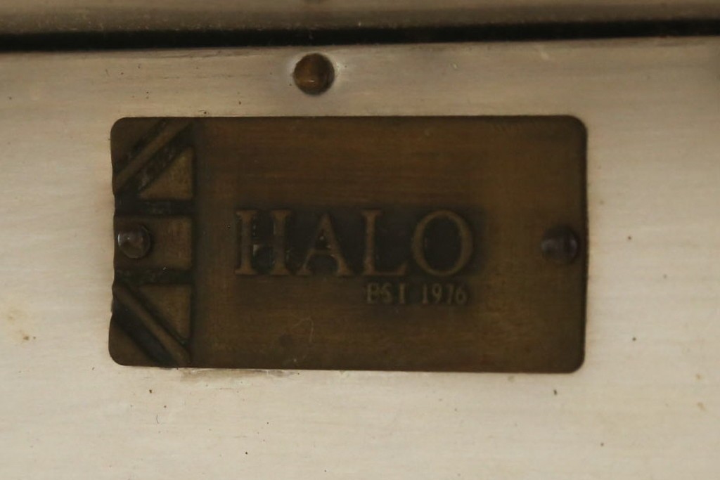中古　HALO(ハロ)　HALO BOSTON COFFEE TABLE 1200　無骨なアルミの質感が魅力のローテーブル　定価約18万円　(R-089439)