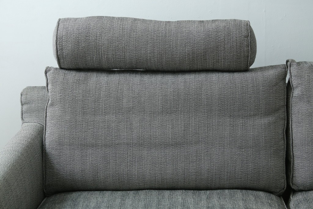 中古　ACTUS(アクタス)取扱い　eilersen(アイラーセン)　GROUP-E MELLOW(メロー)　ストリームラインソファ(STREAMLINESOFA)　ヘッドレスト付き2人掛けソファとオットマンのセット　(R-089444)