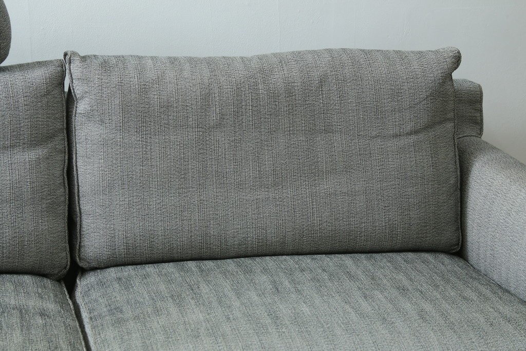 中古　ACTUS(アクタス)取扱い　eilersen(アイラーセン)　GROUP-E MELLOW(メロー)　ストリームラインソファ(STREAMLINESOFA)　ヘッドレスト付き2人掛けソファとオットマンのセット　(R-089444)