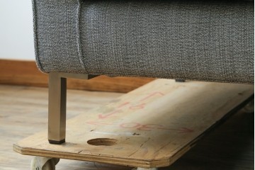 中古　ACTUS(アクタス)取扱い　eilersen(アイラーセン)　GROUP-E MELLOW(メロー)　ストリームラインソファ(STREAMLINESOFA)　ヘッドレスト付き2人掛けソファとオットマンのセット　(R-089444)