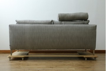 中古　ACTUS(アクタス)取扱い　eilersen(アイラーセン)　GROUP-E MELLOW(メロー)　ストリームラインソファ(STREAMLINESOFA)　ヘッドレスト付き2人掛けソファとオットマンのセット　(R-089444)