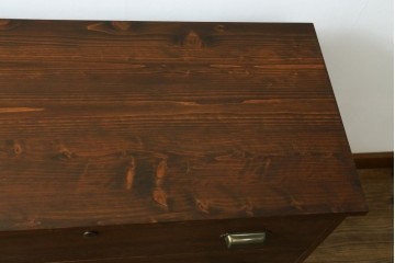 和製ヴィンテージ　天板ヒノキ材　使い勝手の良い桐箪笥ローチェスト　(R-089450)