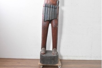  新古品　バリ島　特注製作品　高さ約2mのシガーストアインディアンの大型オブジェ　(R-089464)