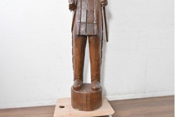  新古品　バリ島　特注製作品　高さ約2mのシガーストアインディアンの大型オブジェ　(R-089465)