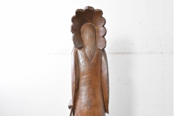  新古品　バリ島　特注製作品　高さ約2mのシガーストアインディアンの大型オブジェ　(R-089465)