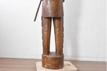  新古品　バリ島　特注製作品　高さ約2mのシガーストアインディアンの大型オブジェ　(R-089465)