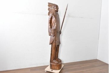  新古品　バリ島　特注製作品　高さ約2mのシガーストアインディアンの大型オブジェ　(R-089466)