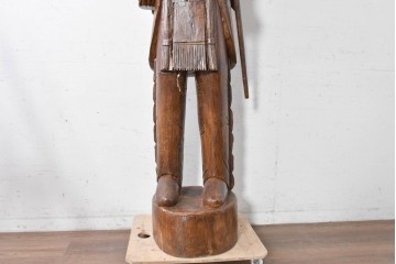  新古品　バリ島　特注製作品　高さ約2mのシガーストアインディアンの大型オブジェ　(R-089466)