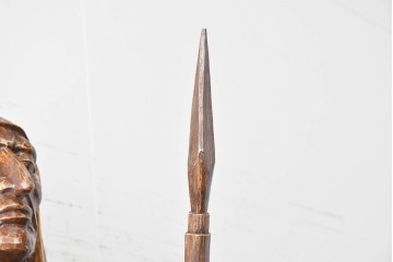 新古品　バリ島　特注製作品　高さ約2mのシガーストアインディアンの大型オブジェ　(R-089466)