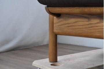 中古　美品　浜本工芸(HAMAMOTO)　No.8200リビングチェア　曲木フレームが美しいハイバックソファ　(R-089467)