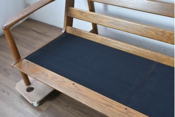 中古　美品　浜本工芸(HAMAMOTO)　No.8200リビングチェア　曲木フレームが美しいハイバックソファ　(R-089467)