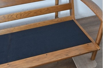 中古　美品　浜本工芸(HAMAMOTO)　No.8200リビングチェア　曲木フレームが美しいハイバックソファ　(R-089467)