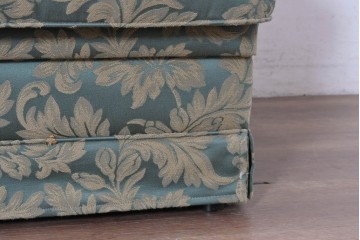 中古　美品　maruni(マルニ木工)　地中海シリーズ　モナコハイ　花柄ファブリックが上品なワイドラブシート　(R-089470)