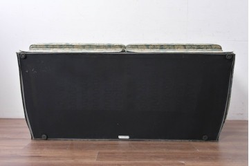 中古　美品　maruni(マルニ木工)　地中海シリーズ　モナコハイ　花柄ファブリックが上品なワイドラブシート　(R-089470)