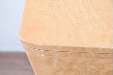中古　島本家具工芸　バーズアイ　天板が美しく浮き上がって見える5段チェスト　(R-089479)
