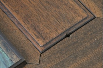 和製アンティーク　欅(ケヤキ)材　力強い木目を楽しめる関西火鉢　(R-089480)